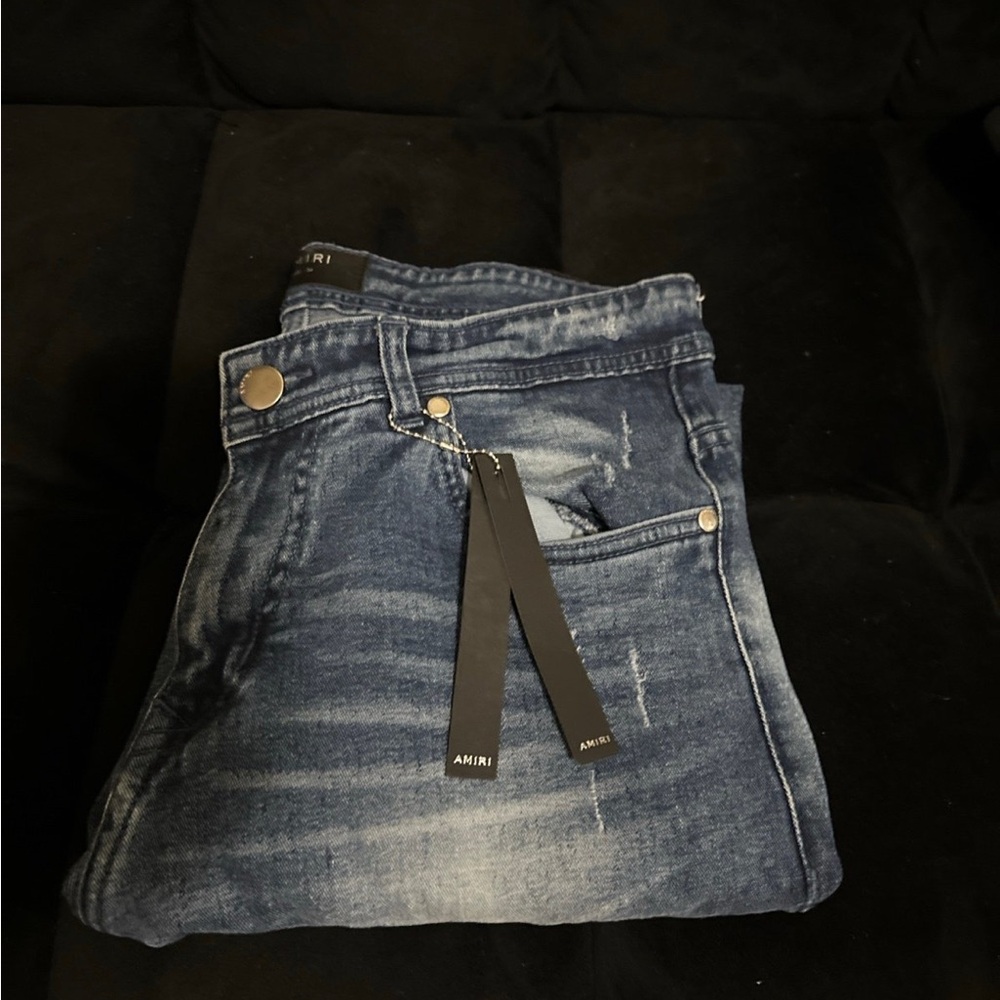 Amiri Blue Distressed Jeans